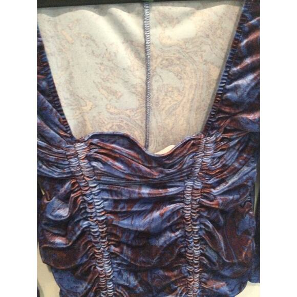 Wild fable velvet dress L top tunic purple floral babydoll witch fairy whimsy - Picture 5 of 14